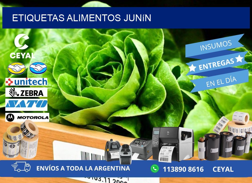 Etiquetas alimentos Junín