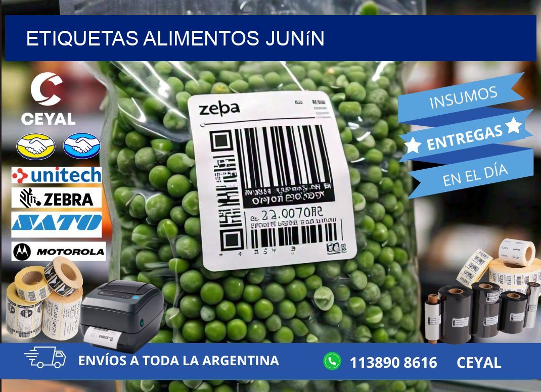 Etiquetas alimentos Junín