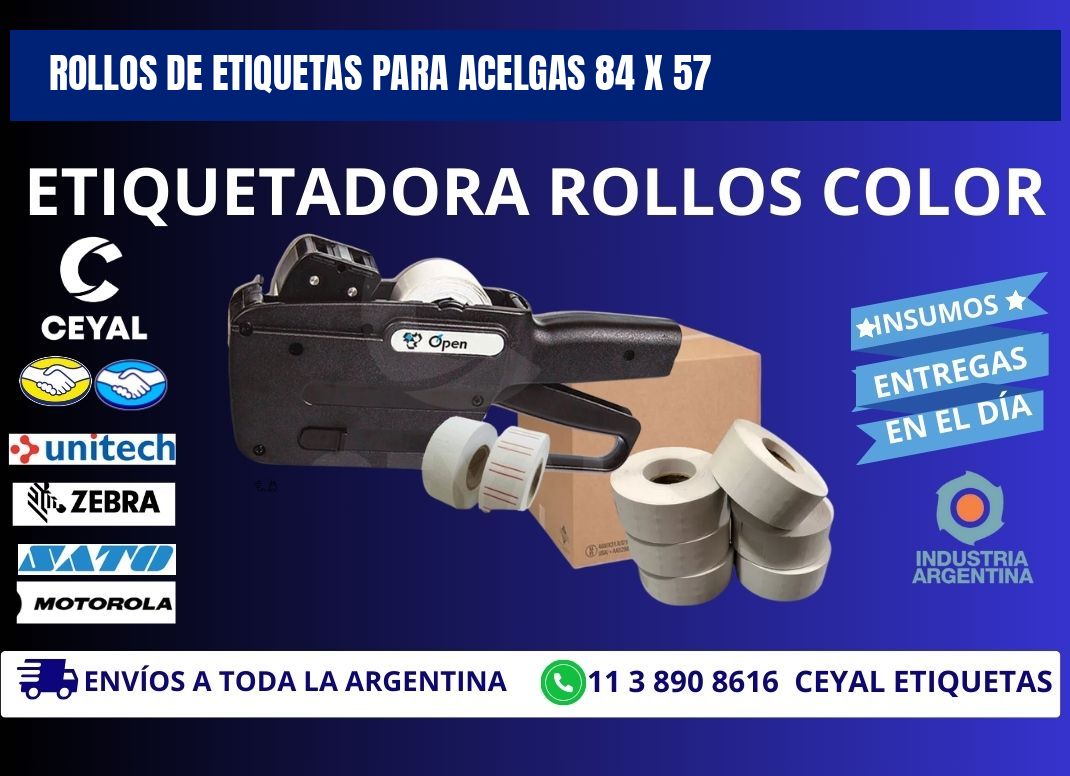 ROLLOS DE ETIQUETAS PARA ACELGAS 84 x 57