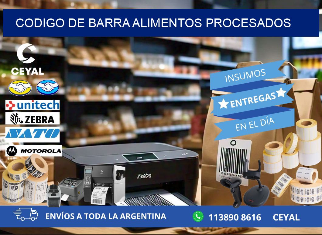 codigo de barra ALIMENTOS PROCESADOS