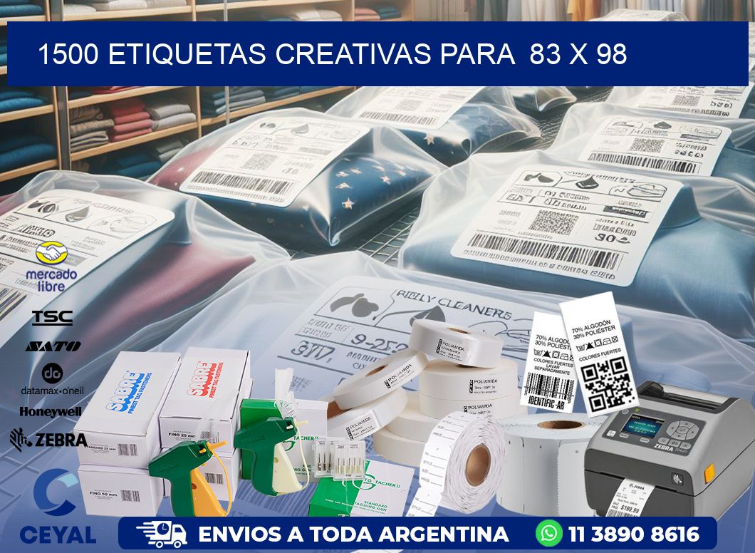 1500 ETIQUETAS CREATIVAS PARA  83 x 98