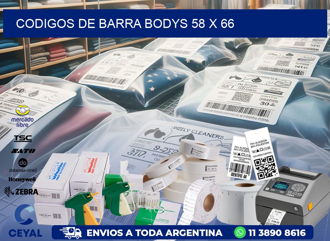 CODIGOS DE BARRA BODYS 58 x 66