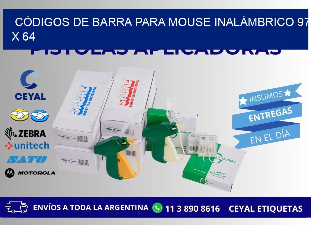 CÓDIGOS DE BARRA PARA MOUSE INALÁMBRICO 97 x 64