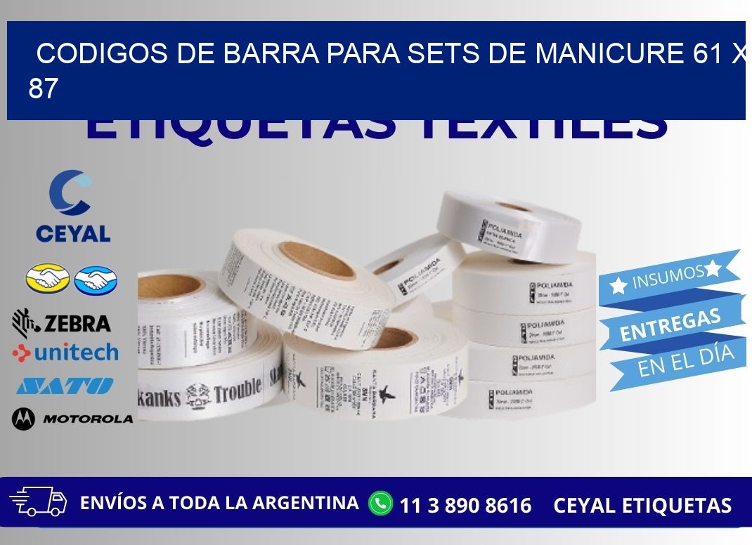 CODIGOS DE BARRA PARA SETS DE MANICURE 61 x 87