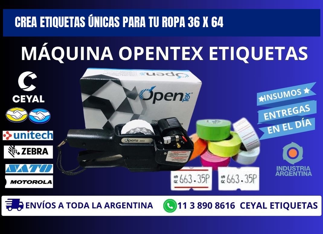 Crea Etiquetas Únicas para tu Ropa 36 x 64