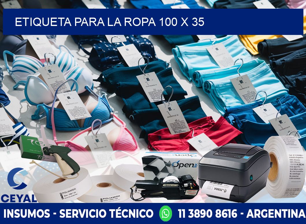 ETIQUETA PARA LA ROPA 100 x 35