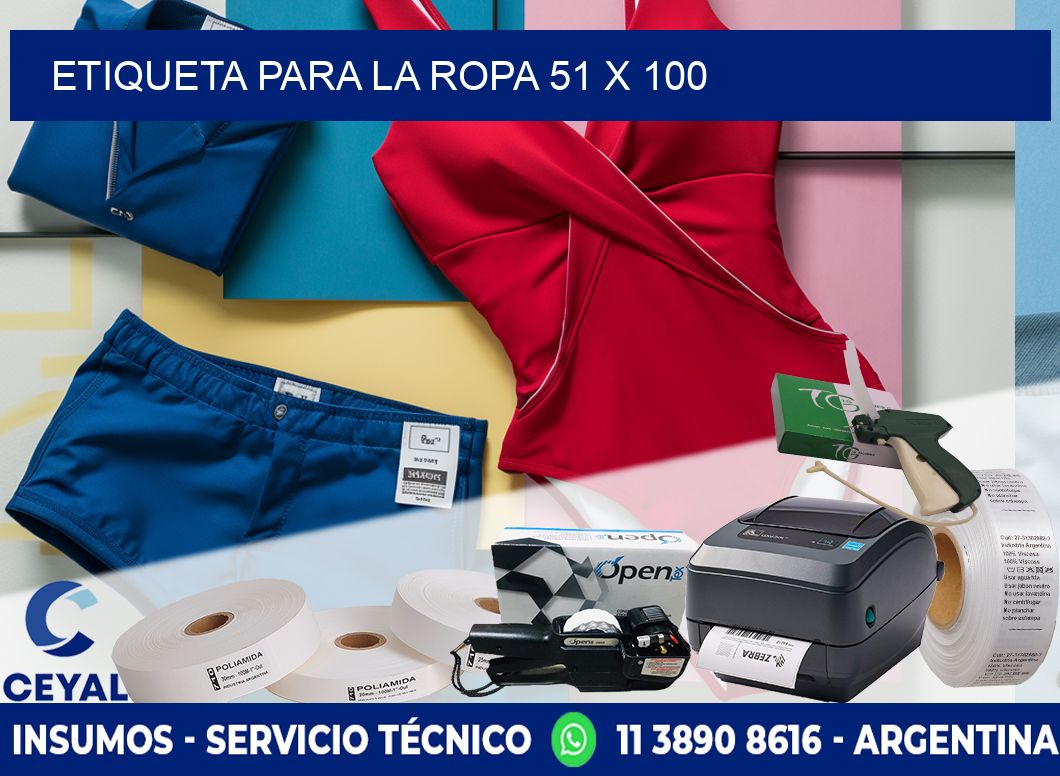 ETIQUETA PARA LA ROPA 51 x 100