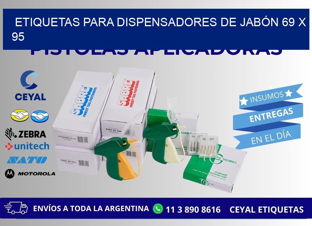 ETIQUETAS PARA DISPENSADORES DE JABÓN 69 x 95