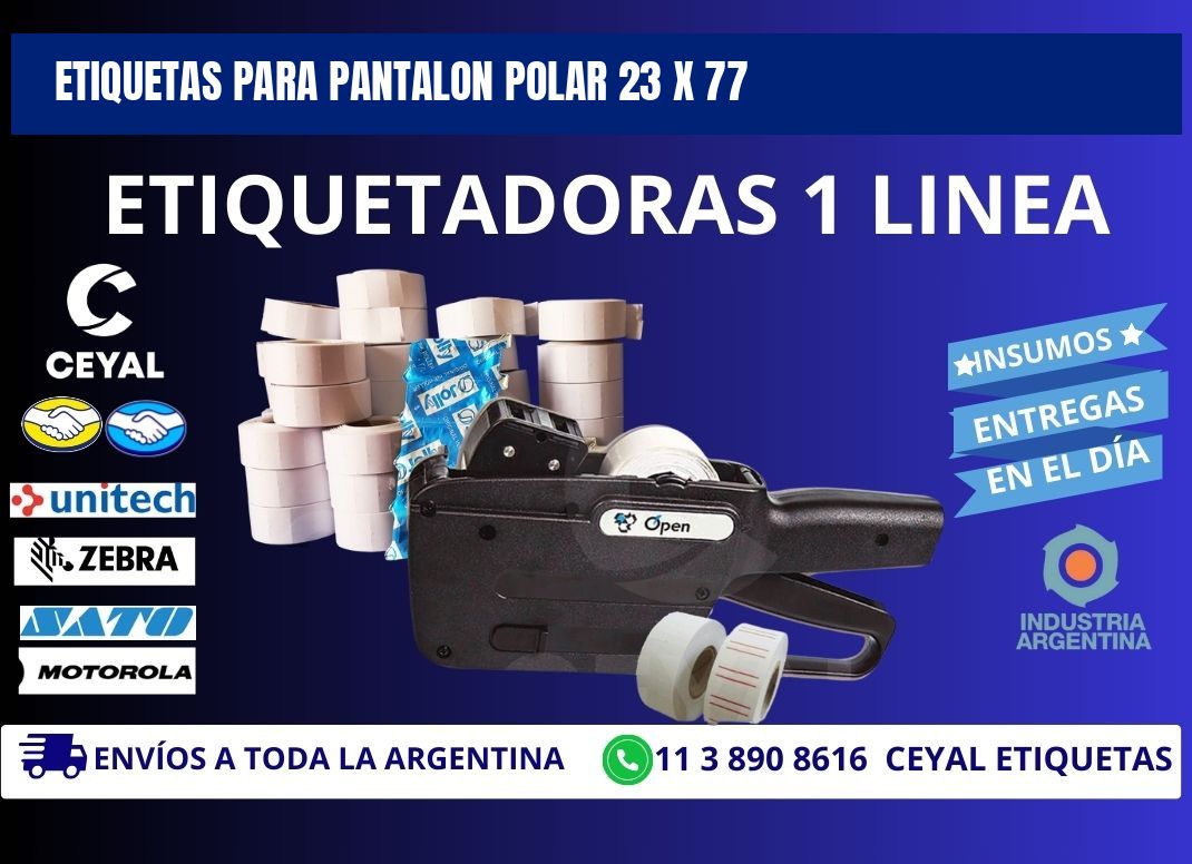 ETIQUETAS PARA PANTALON POLAR 23 x 77