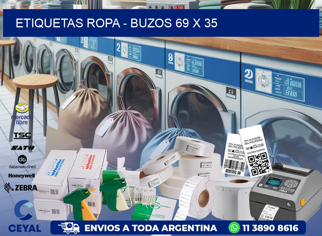 ETIQUETAS ROPA – BUZOS 69 x 35