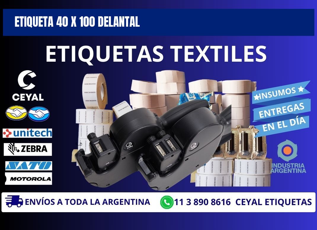 Etiqueta 40 x 100 delantal