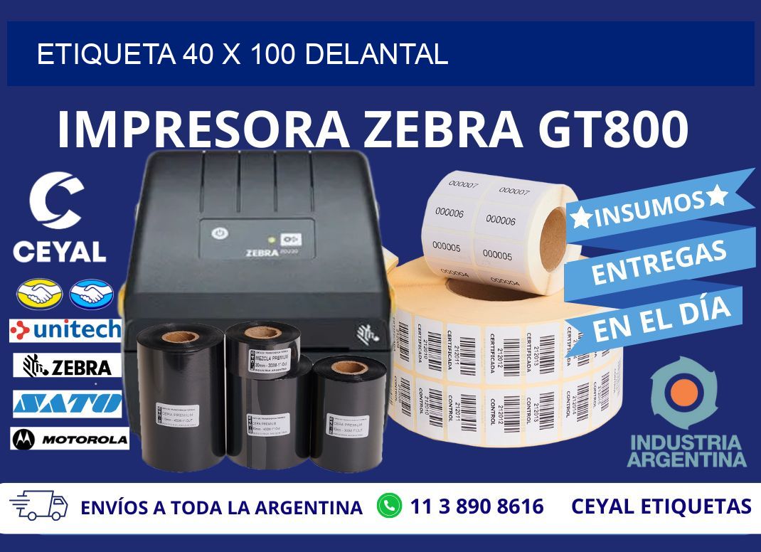 Etiqueta 40 x 100 delantal