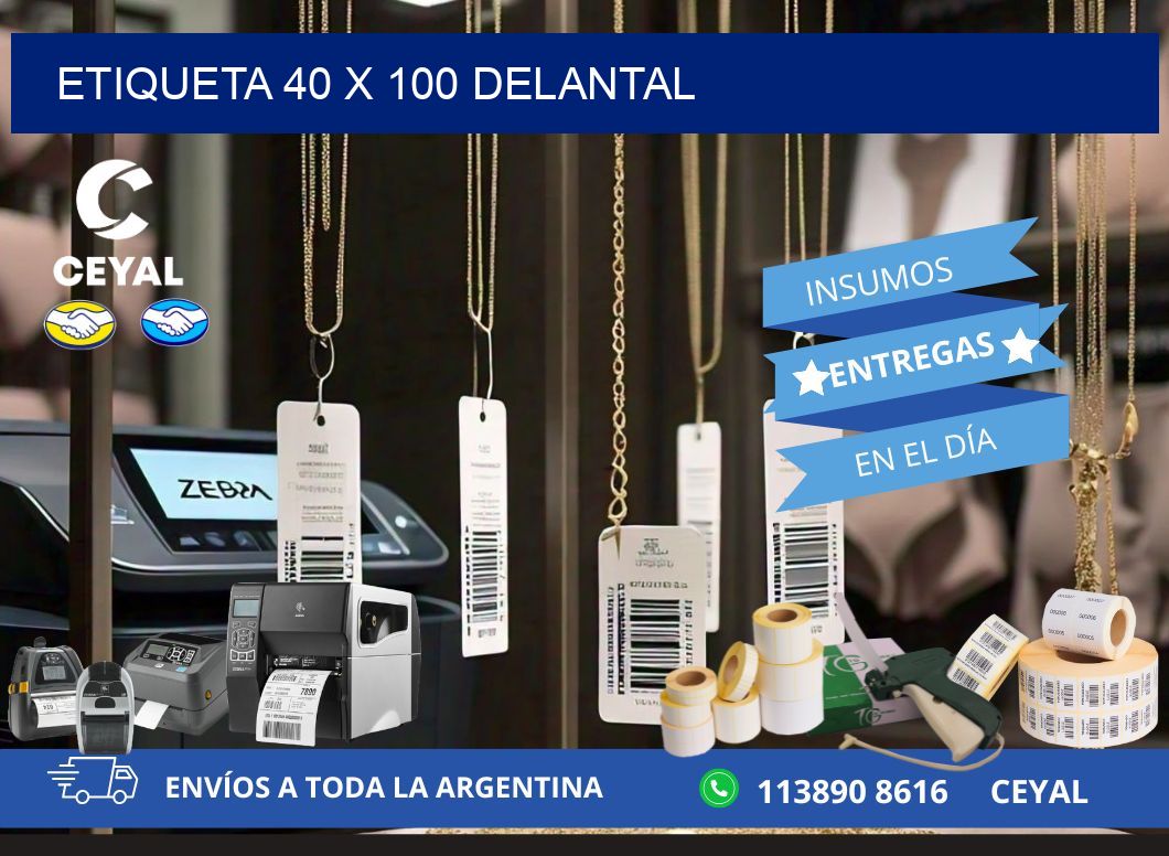 Etiqueta 40 x 100 delantal