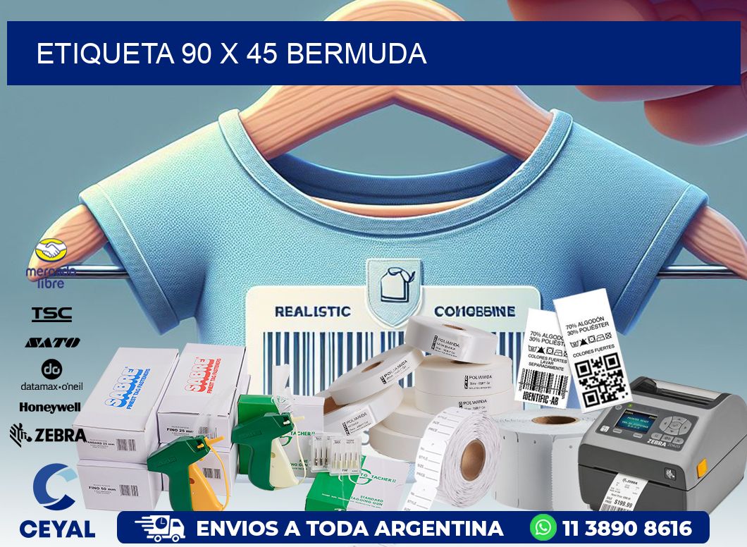 Etiqueta 90 x 45 bermuda