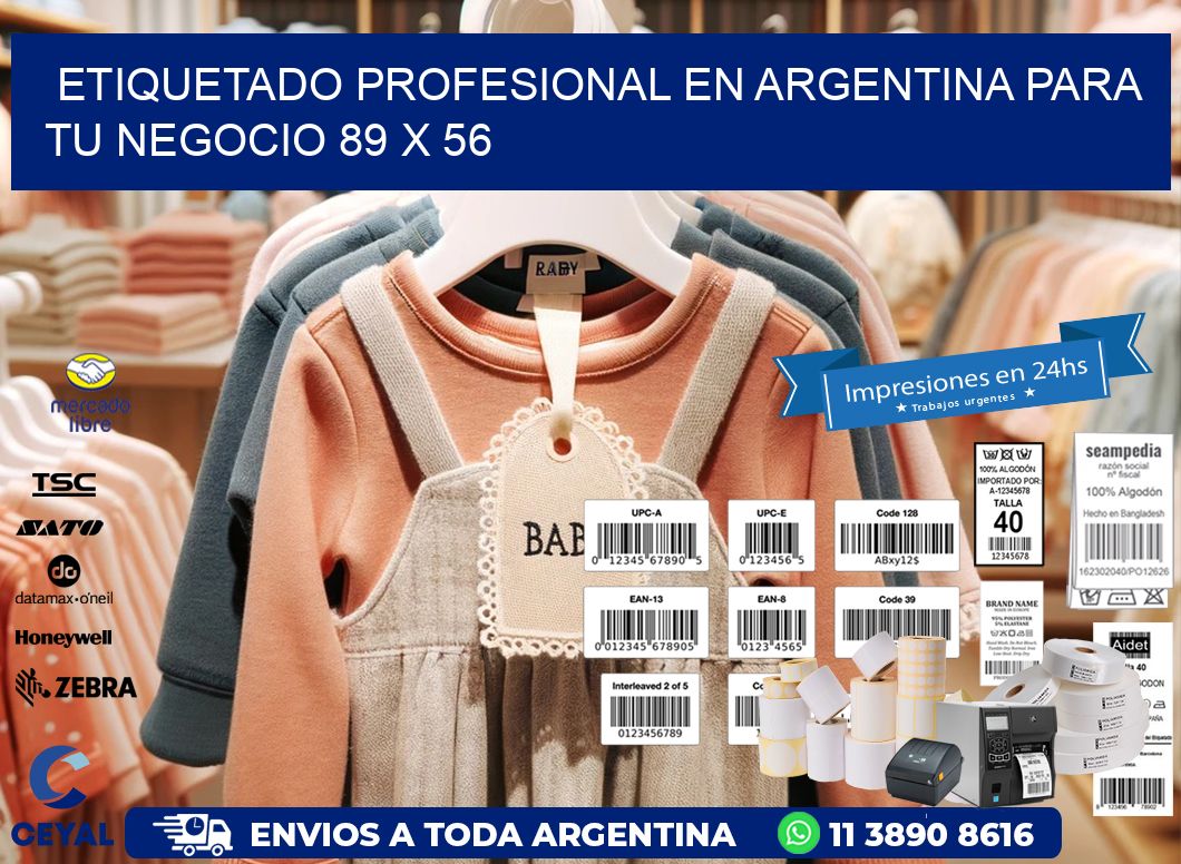 Etiquetado Profesional en Argentina para tu Negocio 89 x 56