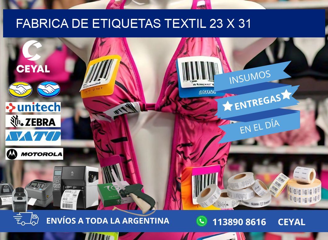 FABRICA DE ETIQUETAS TEXTIL 23 x 31