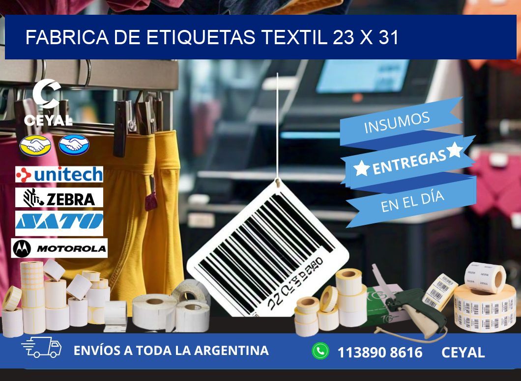 FABRICA DE ETIQUETAS TEXTIL 23 x 31