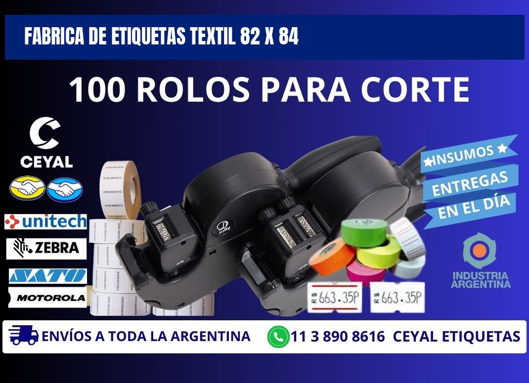 FABRICA DE ETIQUETAS TEXTIL 82 x 84