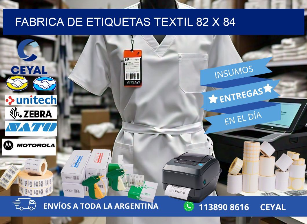 FABRICA DE ETIQUETAS TEXTIL 82 x 84