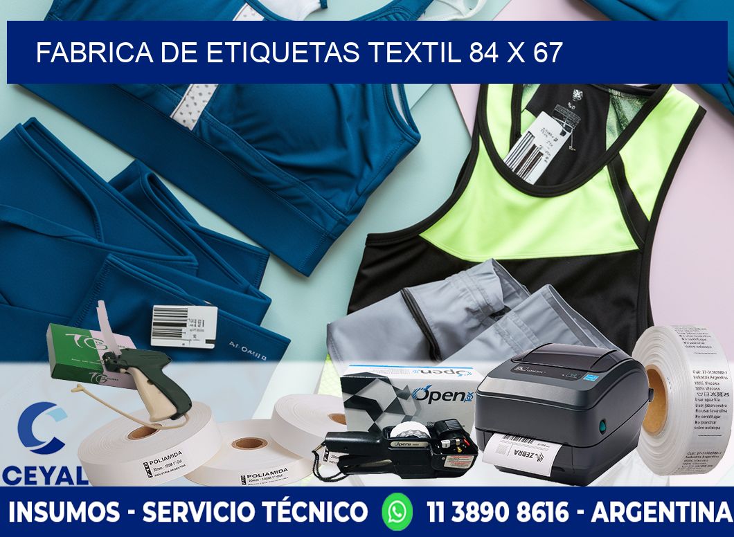 FABRICA DE ETIQUETAS TEXTIL 84 x 67