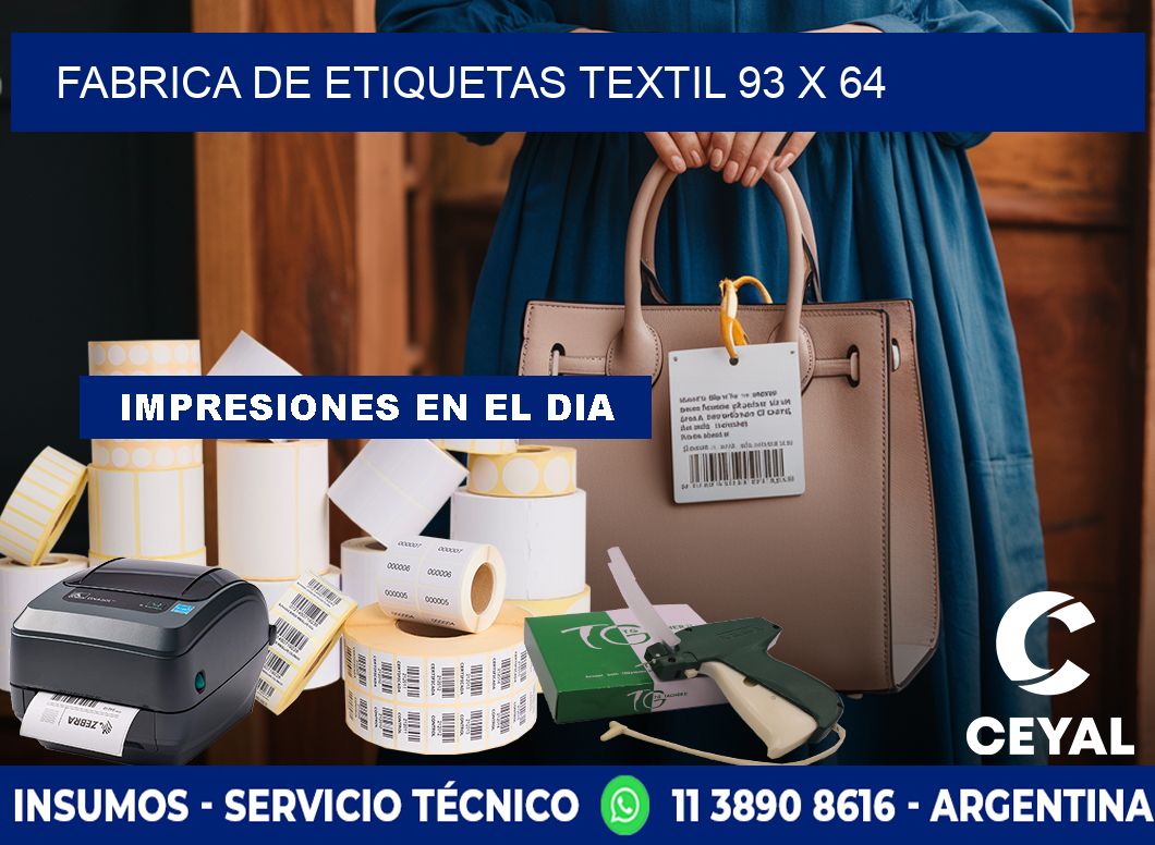 FABRICA DE ETIQUETAS TEXTIL 93 x 64