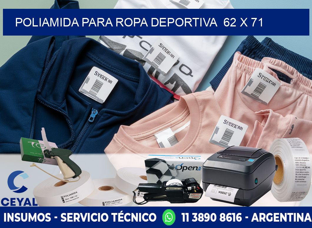 POLIAMIDA PARA ROPA DEPORTIVA  62 x 71