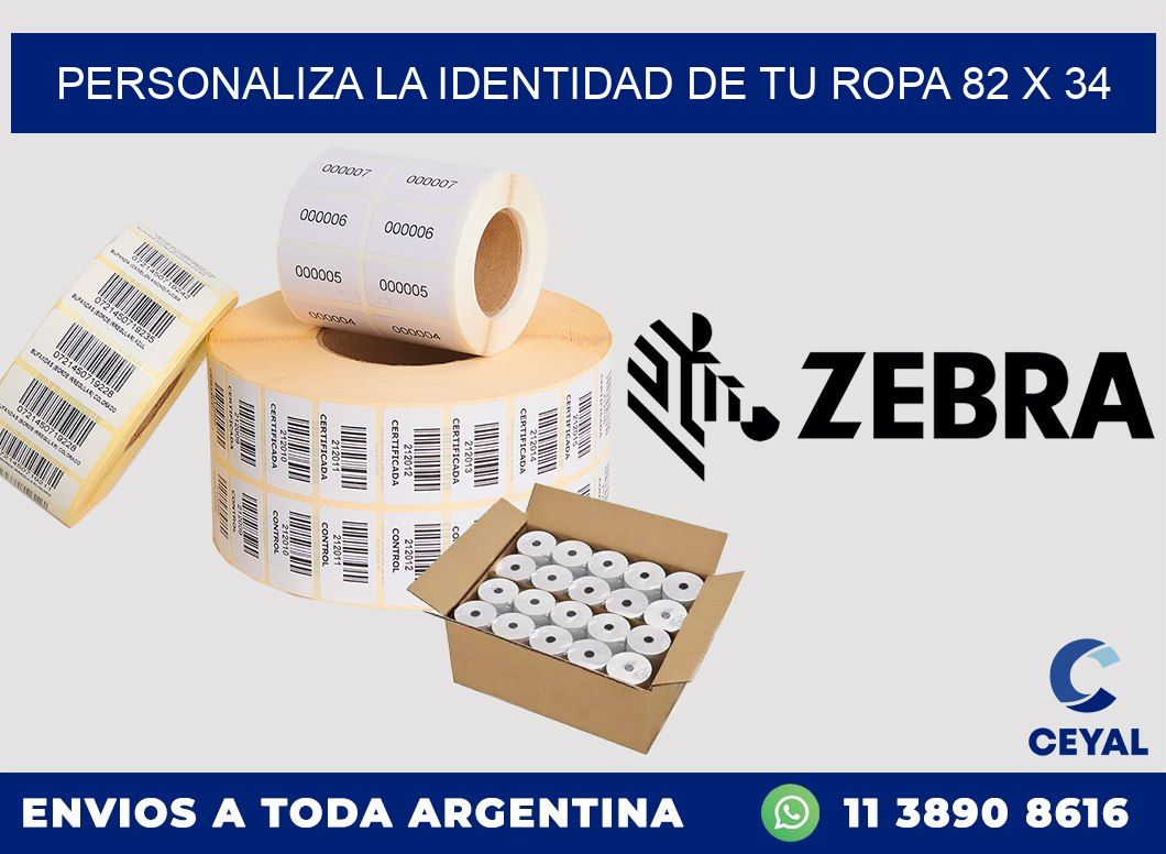 Personaliza la Identidad de Tu Ropa 82 x 34