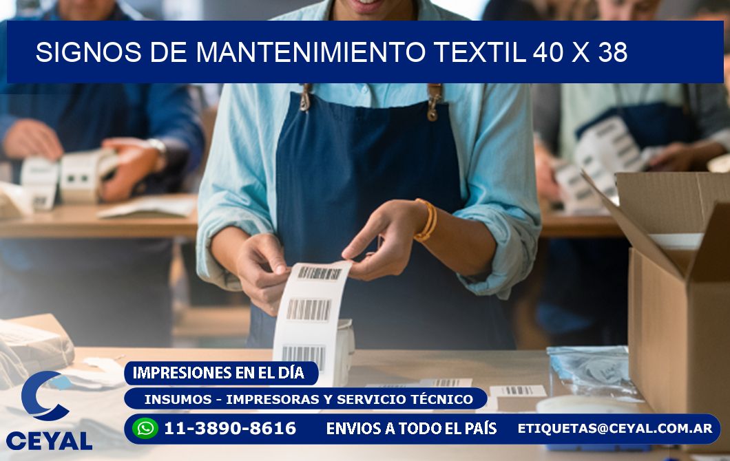 Signos de Mantenimiento Textil 40 x 38