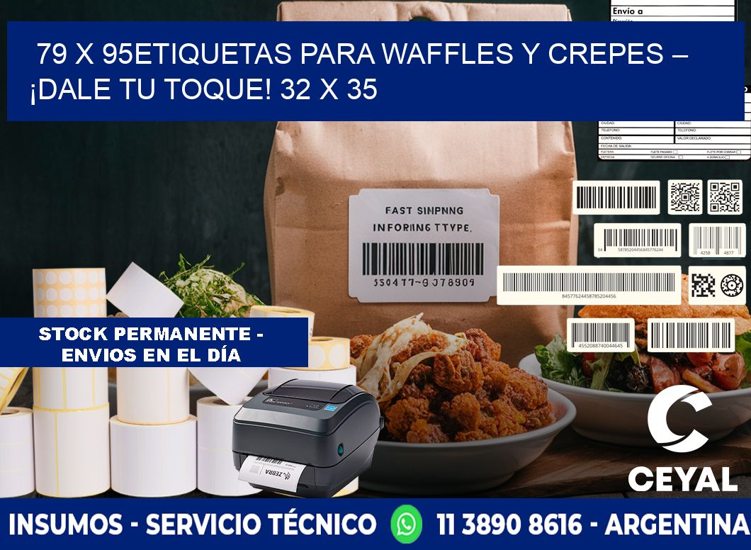 79 x 95Etiquetas para waffles y crepes – ¡Dale tu toque! 32 x 35