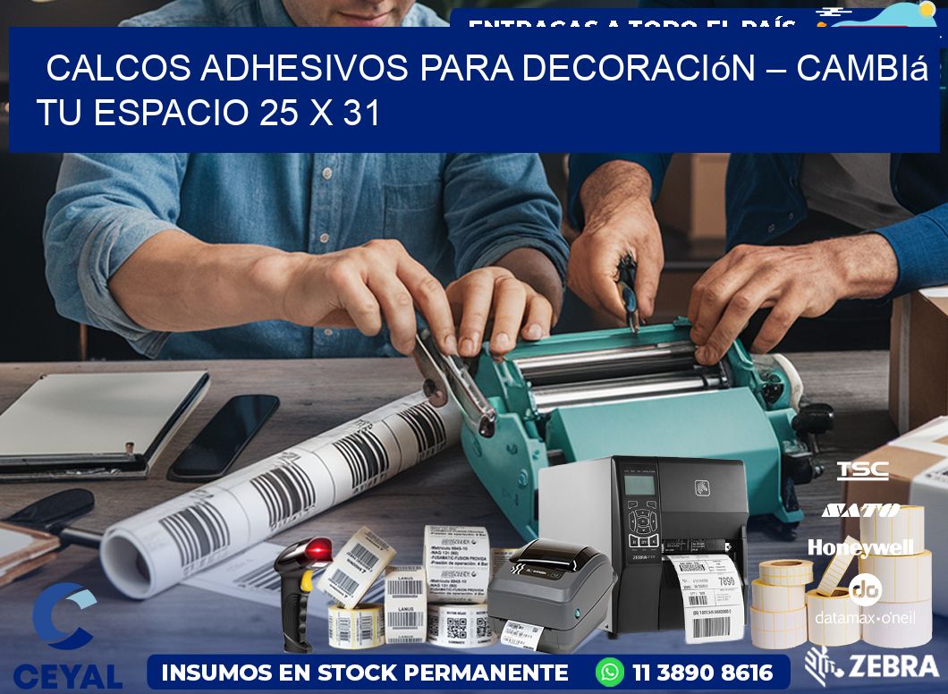 Calcos Adhesivos para Decoración – Cambiá Tu Espacio 25 x 31