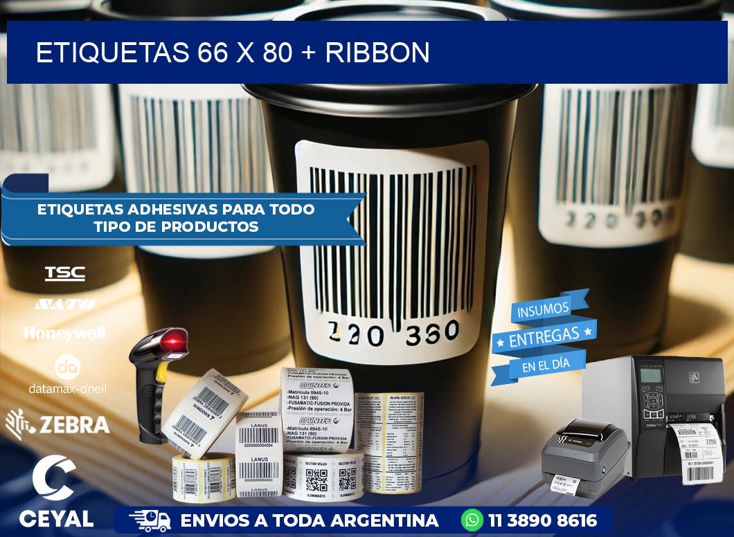 ETIQUETAS 66 x 80 + RIBBON