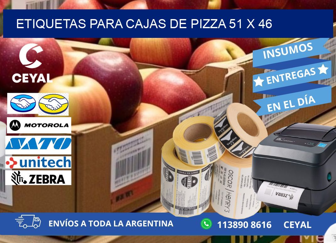 ETIQUETAS PARA CAJAS DE PIZZA 51 x 46