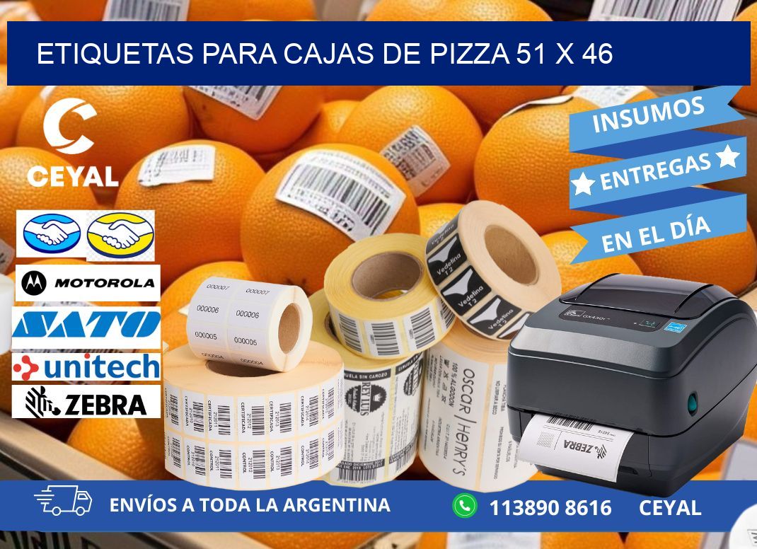 ETIQUETAS PARA CAJAS DE PIZZA 51 x 46