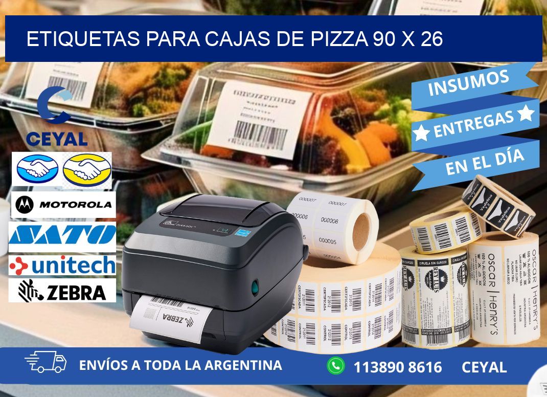 ETIQUETAS PARA CAJAS DE PIZZA 90 x 26