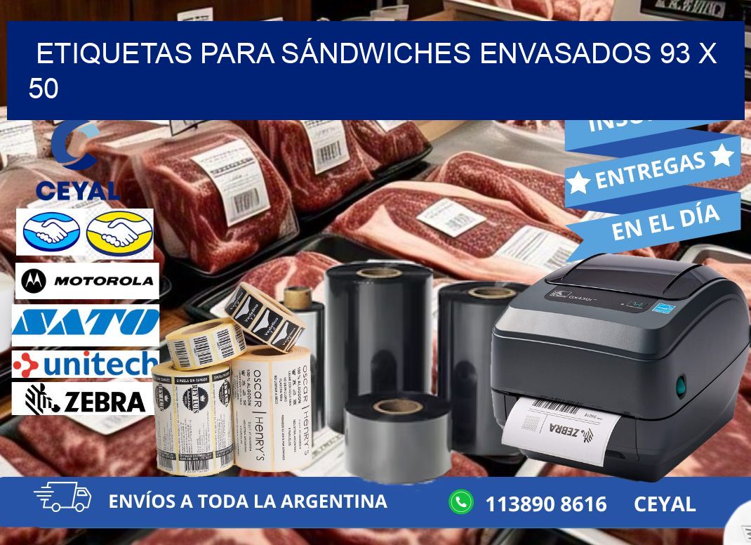 ETIQUETAS PARA SÁNDWICHES ENVASADOS 93 x 50