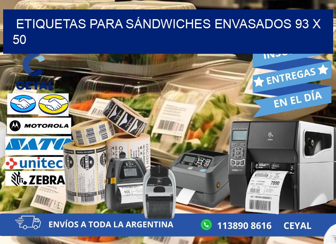 ETIQUETAS PARA SÁNDWICHES ENVASADOS 93 x 50