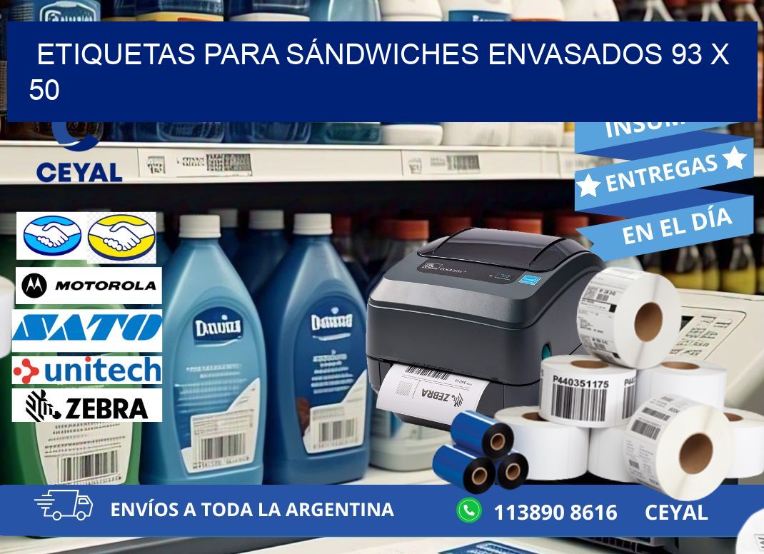 ETIQUETAS PARA SÁNDWICHES ENVASADOS 93 x 50