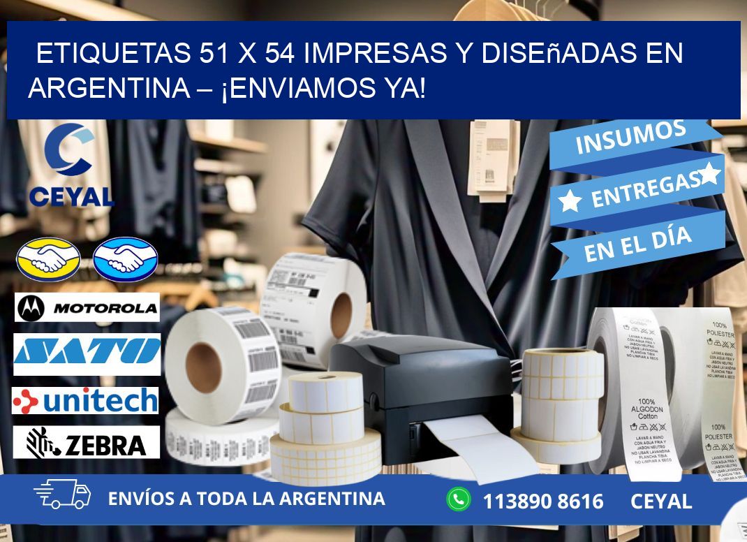 Etiquetas 51 x 54 Impresas y Diseñadas en Argentina – ¡Enviamos Ya!