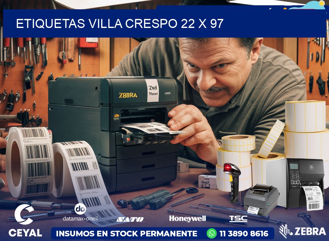 Etiquetas Villa Crespo 22 x 97