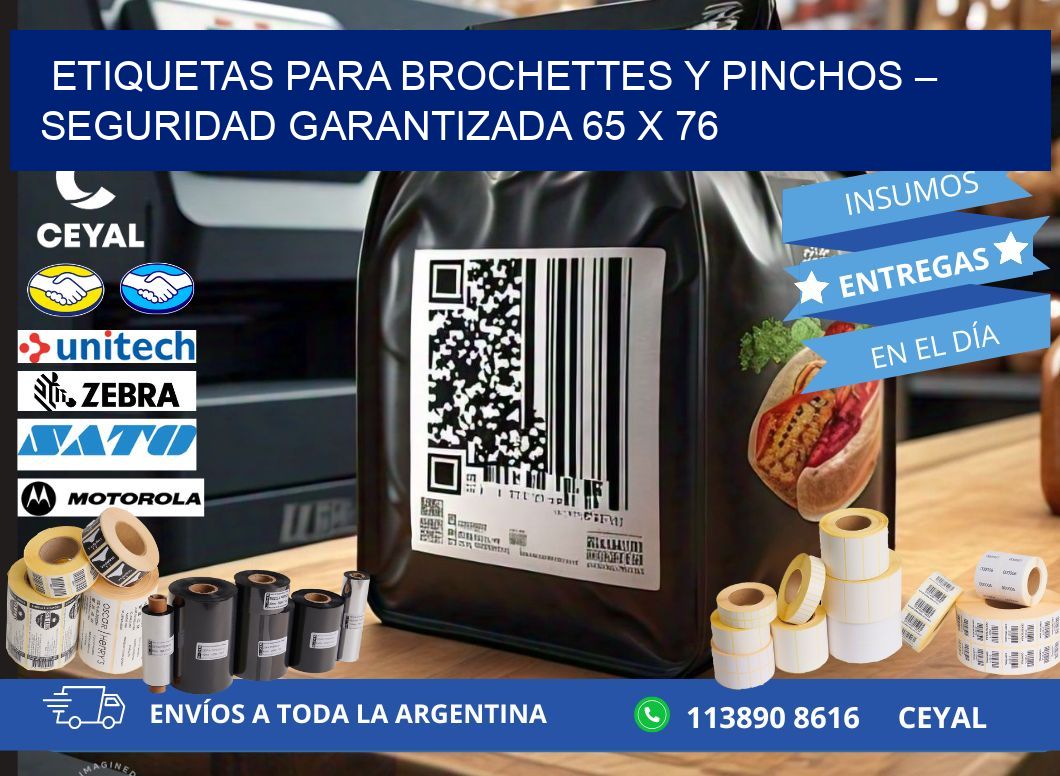 Etiquetas para brochettes y pinchos – Seguridad garantizada 65 x 76