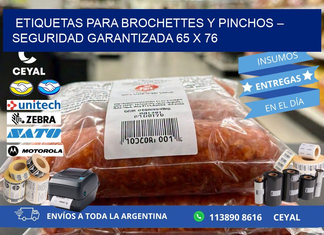 Etiquetas para brochettes y pinchos – Seguridad garantizada 65 x 76