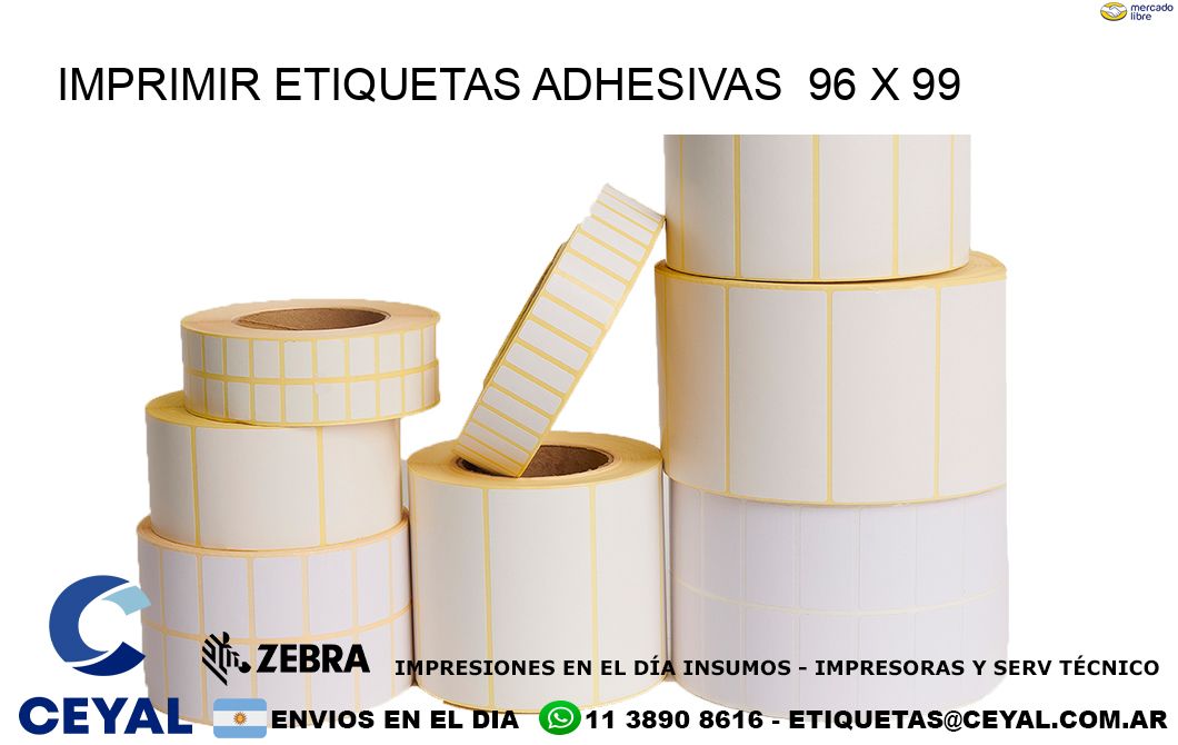 Imprimir Etiquetas adhesivas  96 x 99