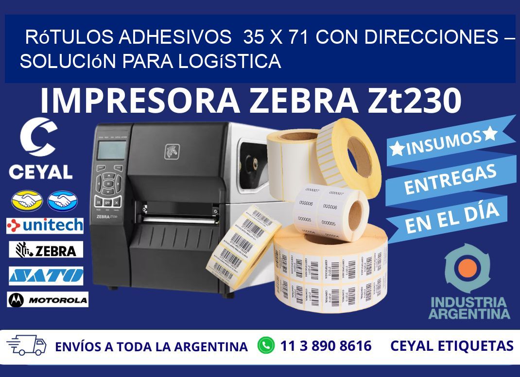 Rótulos Adhesivos  35 x 71 con Direcciones – Solución para Logística