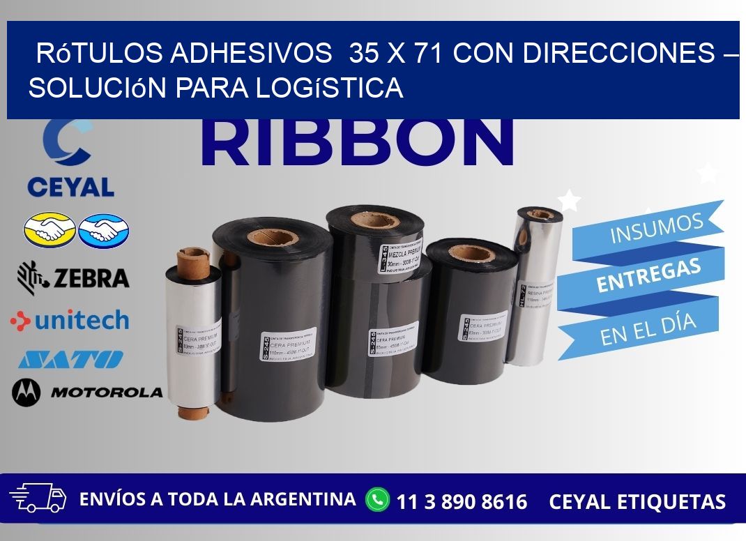 Rótulos Adhesivos  35 x 71 con Direcciones – Solución para Logística