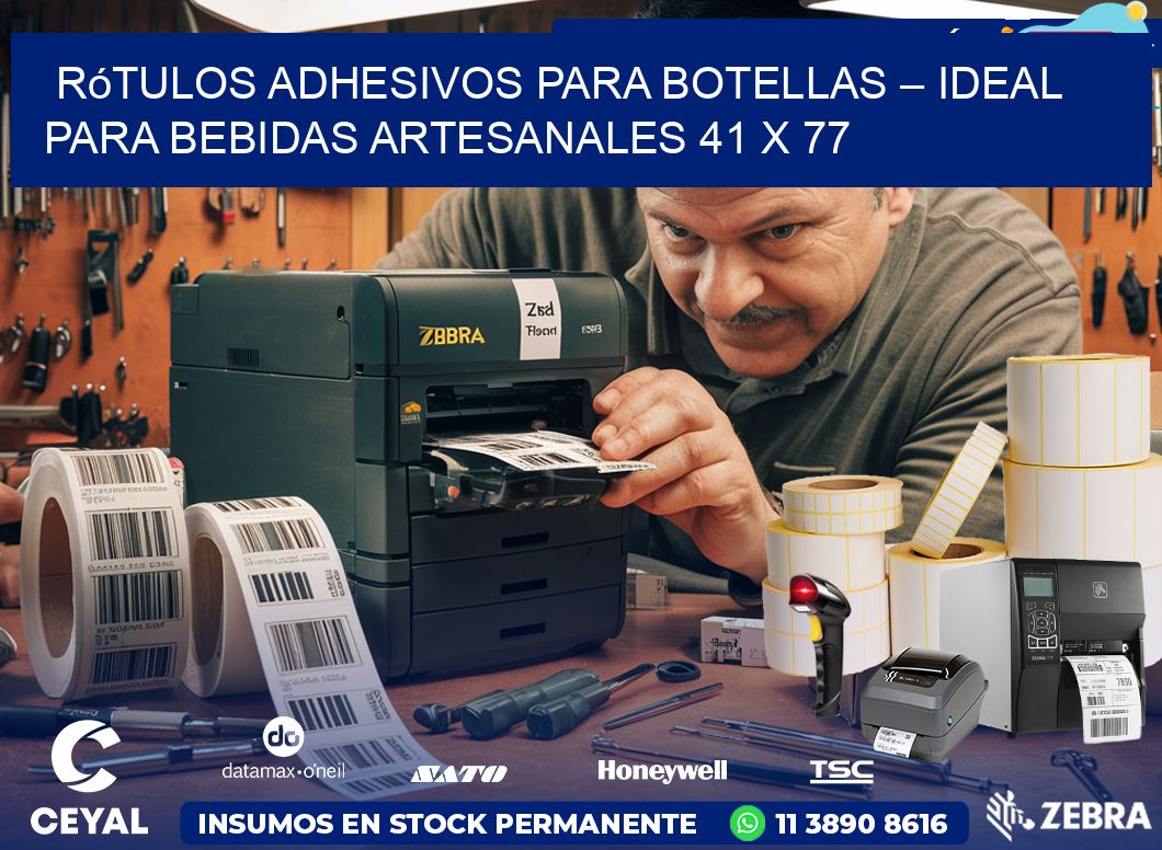 Rótulos Adhesivos para Botellas – Ideal para Bebidas Artesanales 41 x 77