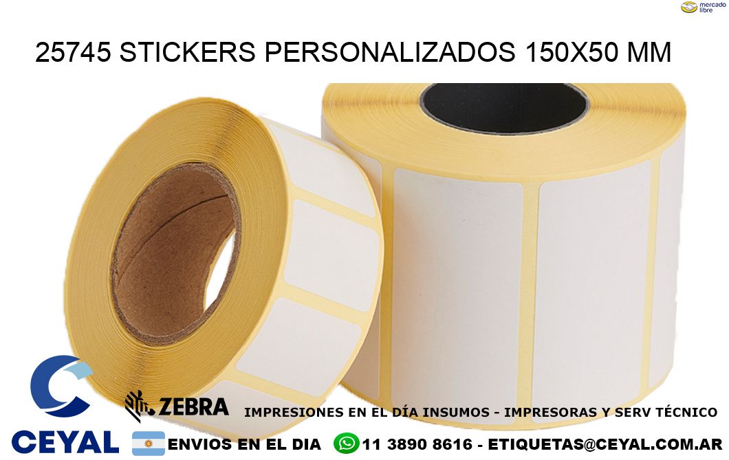 25745 STICKERS PERSONALIZADOS 150x50 mm