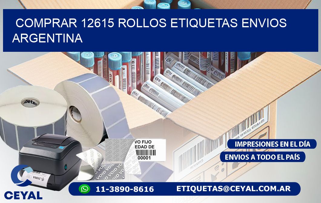 COMPRAR 12615 ROLLOS ETIQUETAS ENVIOS ARGENTINA