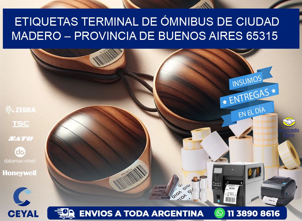 ETIQUETAS TERMINAL DE ÓMNIBUS DE CIUDAD MADERO – PROVINCIA DE BUENOS AIRES 65315