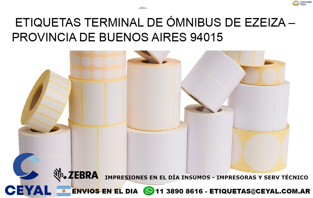 ETIQUETAS TERMINAL DE ÓMNIBUS DE EZEIZA – PROVINCIA DE BUENOS AIRES 94015