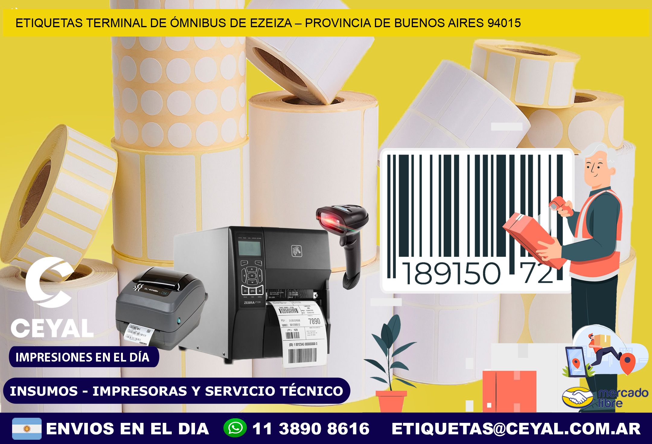 ETIQUETAS TERMINAL DE ÓMNIBUS DE EZEIZA – PROVINCIA DE BUENOS AIRES 94015